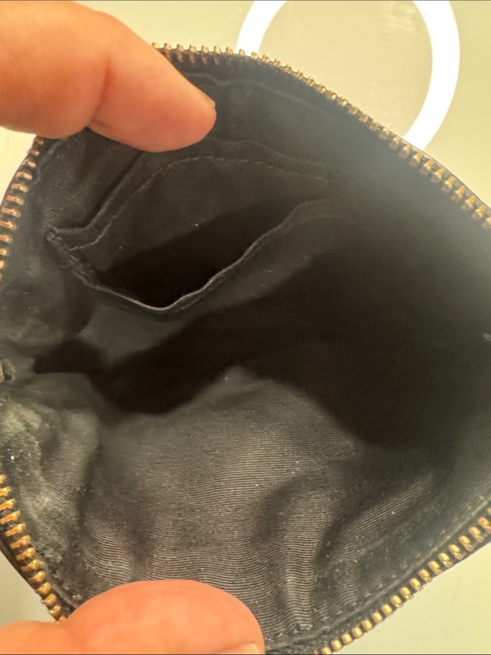 Coach Black Leather Wristlet with Gold Logo - Picture 9 of 9